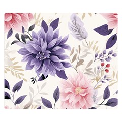 Flowers Pattern Floral Premium Plush Fleece Blanket (small) by Grandong