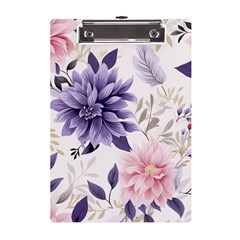 Flowers Pattern Floral A5 Acrylic Clipboard by Grandong