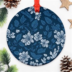 Pattern Flowers Design Nature Ornament (round) by Grandong