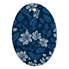 Pattern Flowers Design Nature Oval Ornament (two Sides) by Grandong