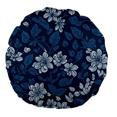 Pattern Flowers Design Nature Large 18  Premium Flano Round Cushions by Grandong