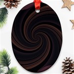 Wave Curves Abstract Art Backdrop Ornament (Oval) Front