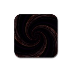 Wave Curves Abstract Art Backdrop Rubber Square Coaster (4 Pack) by Grandong