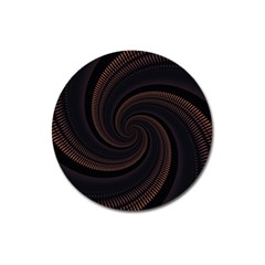 Wave Curves Abstract Art Backdrop Magnet 3  (round) by Grandong