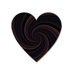 Wave Curves Abstract Art Backdrop Heart Magnet by Grandong