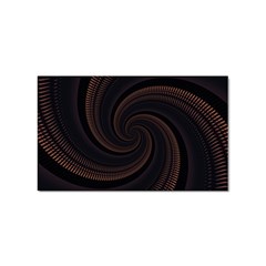 Wave Curves Abstract Art Backdrop Sticker Rectangular (10 Pack) by Grandong