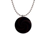 Wave Curves Abstract Art Backdrop 1  Button Necklace Front