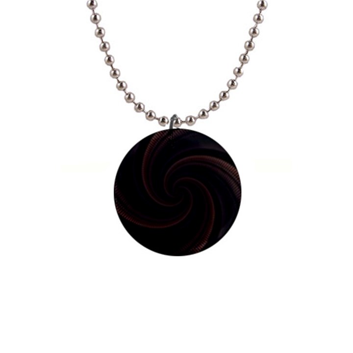 Wave Curves Abstract Art Backdrop 1  Button Necklace