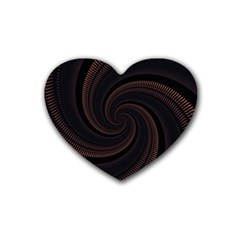 Wave Curves Abstract Art Backdrop Rubber Coaster (heart) by Grandong