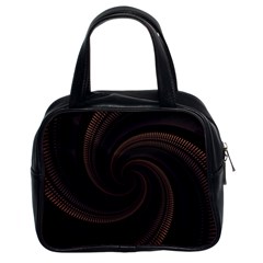 Wave Curves Abstract Art Backdrop Classic Handbag (two Sides) by Grandong