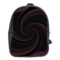 Wave Curves Abstract Art Backdrop School Bag (large) by Grandong