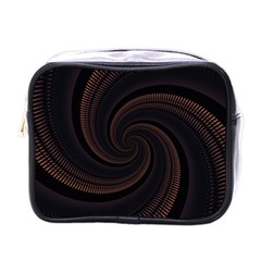 Wave Curves Abstract Art Backdrop Mini Toiletries Bag (one Side) by Grandong