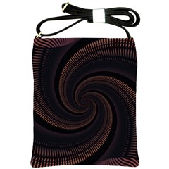 Wave Curves Abstract Art Backdrop Shoulder Sling Bag by Grandong