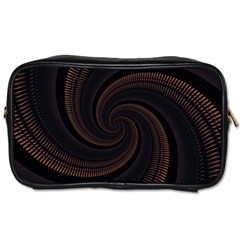 Wave Curves Abstract Art Backdrop Toiletries Bag (one Side) by Grandong