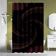 Wave Curves Abstract Art Backdrop Shower Curtain 48  X 72  (small)  by Grandong