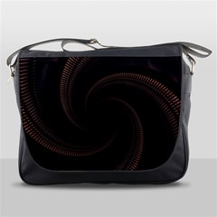 Wave Curves Abstract Art Backdrop Messenger Bag by Grandong