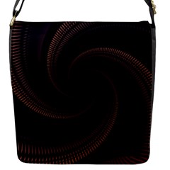 Wave Curves Abstract Art Backdrop Flap Closure Messenger Bag (s) by Grandong