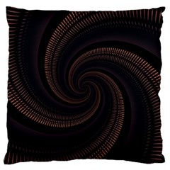 Wave Curves Abstract Art Backdrop Large Premium Plush Fleece Cushion Case (one Side) by Grandong