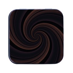 Wave Curves Abstract Art Backdrop Square Metal Box (black) by Grandong