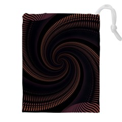 Wave Curves Abstract Art Backdrop Drawstring Pouch (4xl) by Grandong