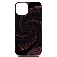 Wave Curves Abstract Art Backdrop Iphone 14 Black Uv Print Case by Grandong