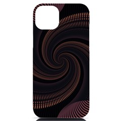 Wave Curves Abstract Art Backdrop Iphone 14 Plus Black Uv Print Case by Grandong