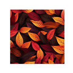 Leaves Autumn Square Satin Scarf (30  X 30 ) by Grandong