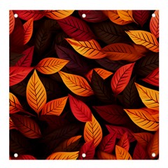 Leaves Autumn Banner And Sign 4  X 4  by Grandong