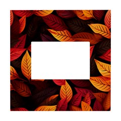 Leaves Autumn White Box Photo Frame 4  X 6 