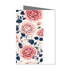 Flowers Pattern Plant Mini Greeting Cards (pkg Of 8) by Grandong