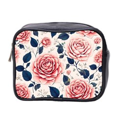 Flowers Pattern Plant Mini Toiletries Bag (two Sides) by Grandong