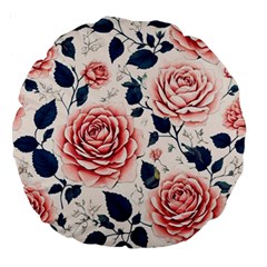 Flowers Pattern Plant Large 18  Premium Round Cushions by Grandong