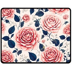 Flowers Pattern Plant Two Sides Fleece Blanket (medium) by Grandong