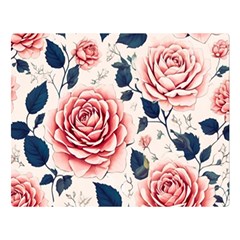 Flowers Pattern Plant Two Sides Premium Plush Fleece Blanket (large) by Grandong