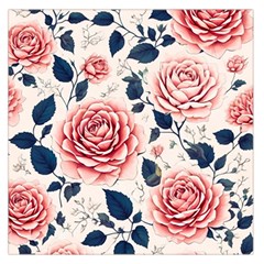 Flowers Pattern Plant Square Satin Scarf (36  X 36 ) by Grandong