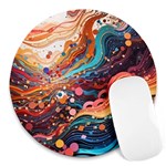 Pattern Abstract Round Mousepad Front