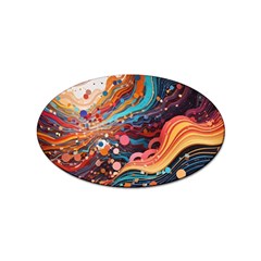 Pattern Abstract Sticker Oval (100 Pack)