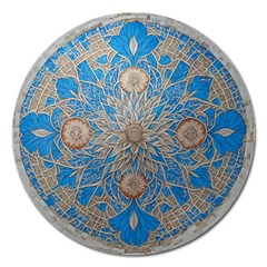 Flower Mandala Pattern Magnet 5  (round) by Grandong