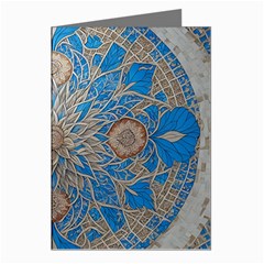 Flower Mandala Pattern Greeting Cards (pkg Of 8) by Grandong