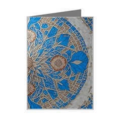 Flower Mandala Pattern Mini Greeting Card by Grandong