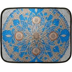 Flower Mandala Pattern Fleece Blanket (mini) by Grandong