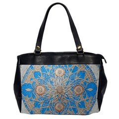 Flower Mandala Pattern Oversize Office Handbag (2 Sides) by Grandong