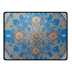 Flower Mandala Pattern Fleece Blanket (small) by Grandong