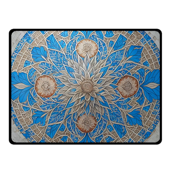 Flower Mandala Pattern Fleece Blanket (Small)