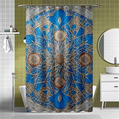 Flower Mandala Pattern Shower Curtain 48  X 72  (small)  by Grandong