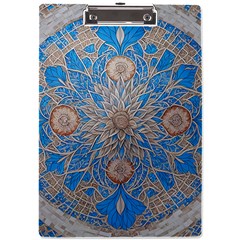 Flower Mandala Pattern A4 Acrylic Clipboard by Grandong