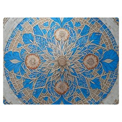 Flower Mandala Pattern Two Sides Premium Plush Fleece Blanket (extra Small) by Grandong