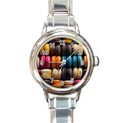 Macaroon Sweet Treat Round Italian Charm Watch by Grandong