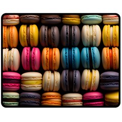 Macaroon Sweet Treat Two Sides Fleece Blanket (medium) by Grandong