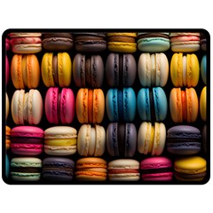 Macaroon Sweet Treat Two Sides Fleece Blanket (large) by Grandong